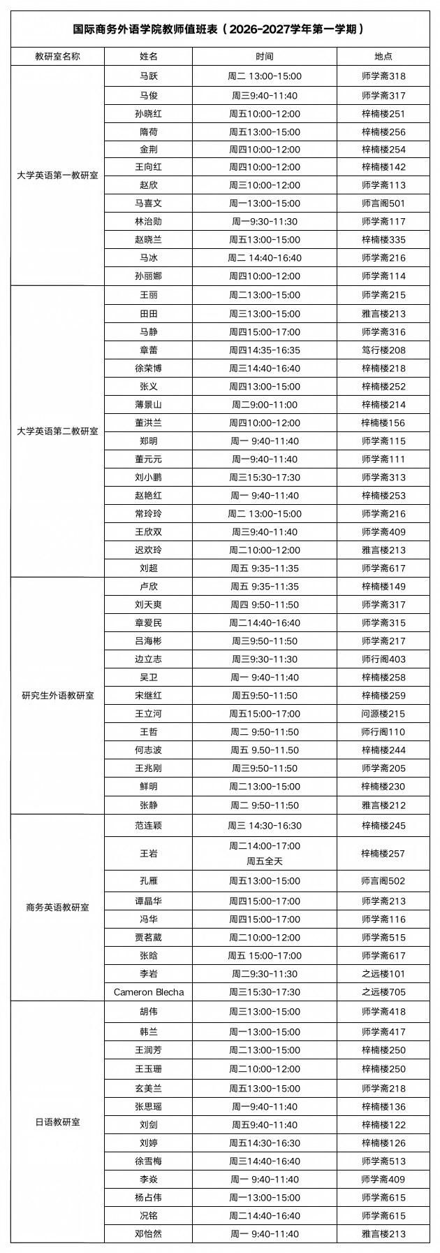 2026-2027学年第一学期 office hour.png